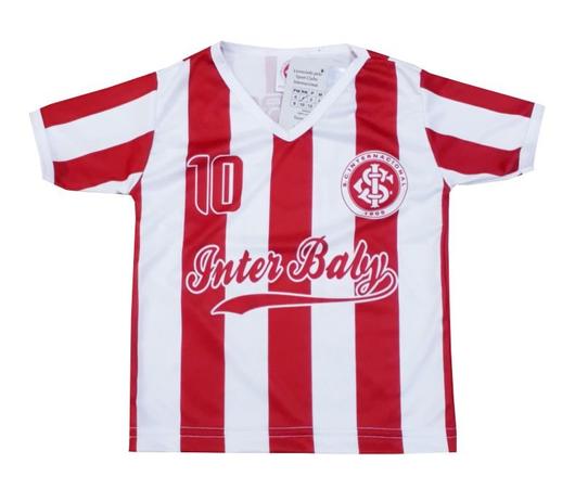 Camiseta Infantil Internacional Listrada Oficial - Bebê brasileiro Menor preço em Camiseta Infantil Internacional Listrada Oficial - Bebê brasileiro