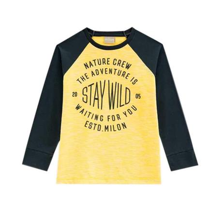 Camiseta Infantil Menino Manga Longa Milon Flamê Menor preço em Camiseta Infantil Menino Manga Longa Milon Flamê