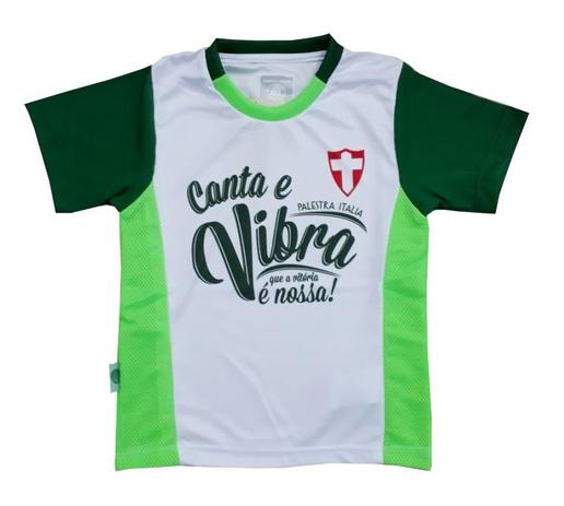 Camiseta Infantil Palmeiras Canta e Vibra Oficial - Revedor Menor preço em Camiseta Infantil Palmeiras Canta e Vibra Oficial - Revedor