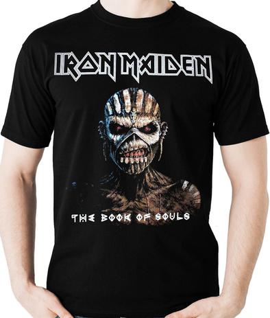 Camiseta Iron Maiden Book Of Souls Camisa (banda Rock) Blusa Menor preço em Camiseta Iron Maiden Book Of Souls Camisa (banda Rock) Blusa