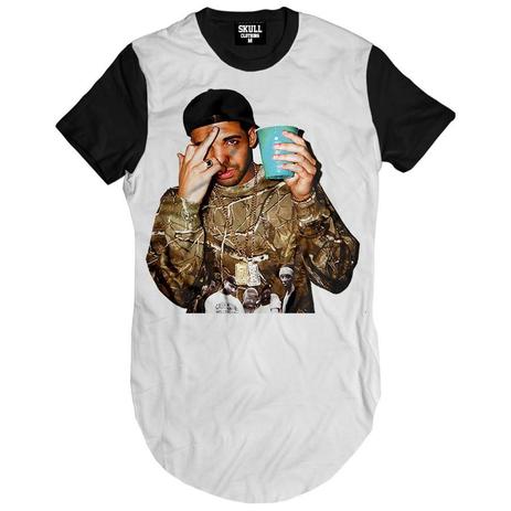 Camiseta Longline Drake Fk You - Skull clothing Menor preço em Camiseta Longline Drake Fk You - Skull clothing