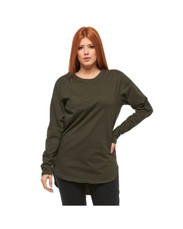 camiseta comprida feminina
