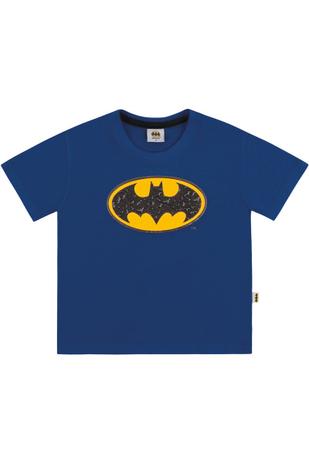 Camiseta Manga Curta Infantil Menino Batman Azul - Fakini Menor preço em Camiseta Manga Curta Infantil Menino Batman Azul - Fakini