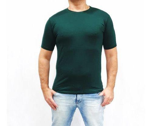 camiseta verde escuro lisa