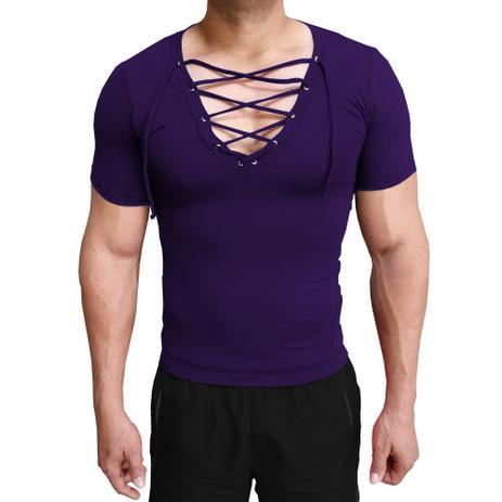 camisetas masculinas gola v