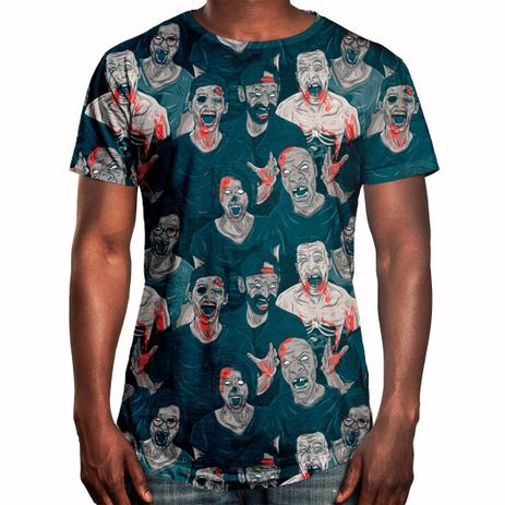 Camiseta Masculina Longline Oversized Zumbis Swag - Over fame Menor preço em Camiseta Masculina Longline Oversized Zumbis Swag - Over fame