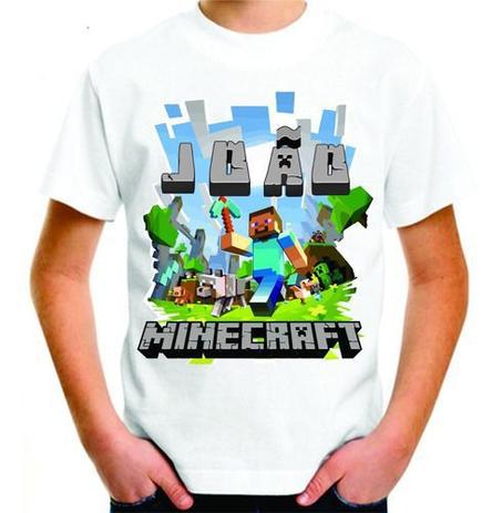 Camiseta Minecraft Personalizada Com Seu Nome da Criança - Start Sublima -  Camisa e Camiseta Esportiva - Magazine Luiza