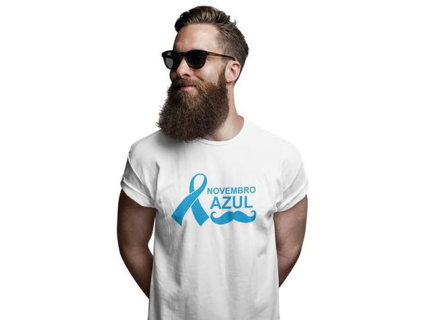 camiseta novembro azul feminina