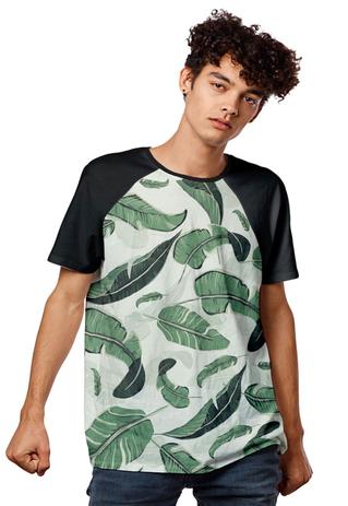 camiseta floral verde