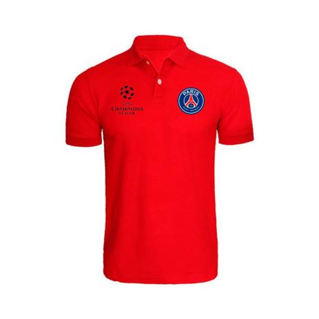 camisa do psg preta gola polo