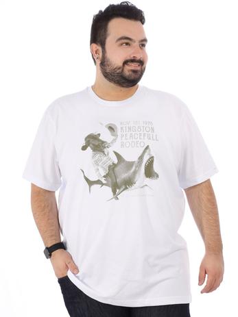 Camiseta Plus Size Masculina Estampada Rodeo Anistia Branca - Camiseta  Masculina - Magazine Luiza