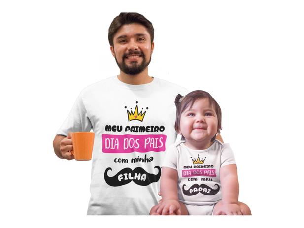 camiseta e body pai e filha