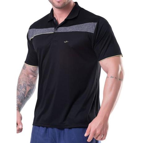 camiseta polo preta