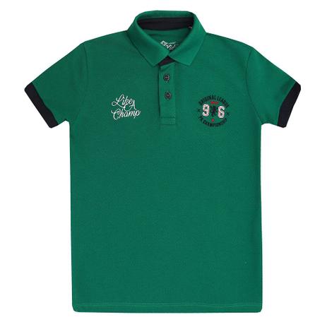 Camiseta Polo Teen Manga Curta Championship - Paco kids Menor preço em Camiseta Polo Teen Manga Curta Championship - Paco kids