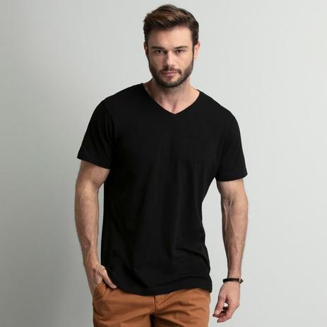 camiseta 100 algodão gola v
