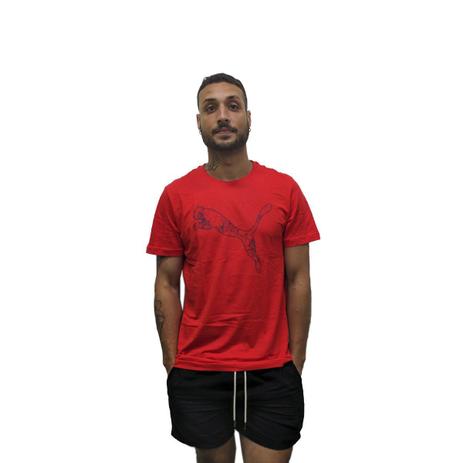 camiseta puma masculina vermelha