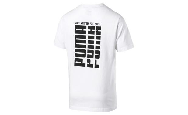 Camiseta PUMA REBEL UP BASIC - Branco - Masculino Menor preço em Camiseta PUMA REBEL UP BASIC - Branco - Masculino