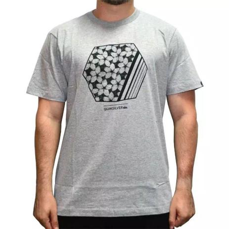 camiseta quiksilver cinza