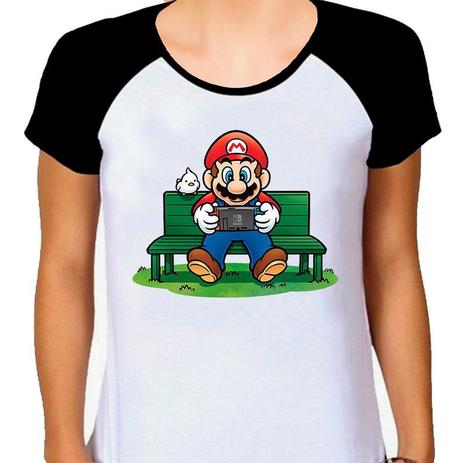camiseta feminina mario