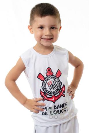 Camiseta Regata Infantil Corinthians Oficial - Revedor Menor preço em Camiseta Regata Infantil Corinthians Oficial - Revedor