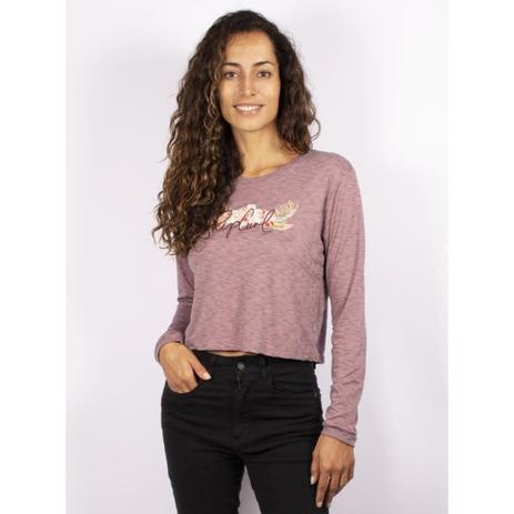 camiseta manga longa rip curl feminina