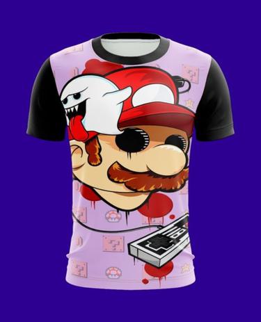 camiseta feminina mario