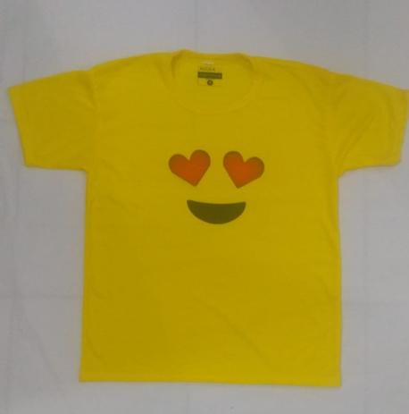 camiseta amarela personalizada
