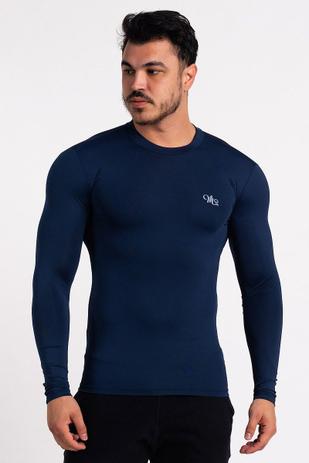 Camiseta Térmica Manga Longa Masculina Azul Marinho - MProtect Menor preço em Camiseta Térmica Manga Longa Masculina Azul Marinho - MProtect