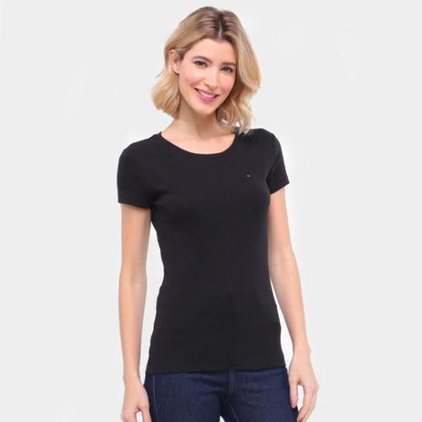 camiseta basica feminina tommy hilfiger