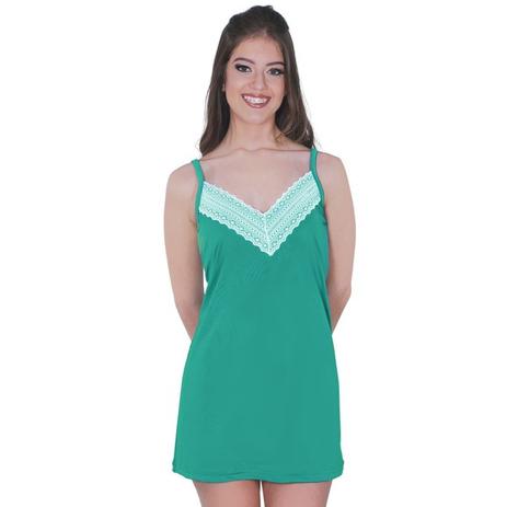 Camisola Feminina Adulto Lisa Com Renda Verde P - Gatto Menor preço em Camisola Feminina Adulto Lisa Com Renda Verde P - Gatto