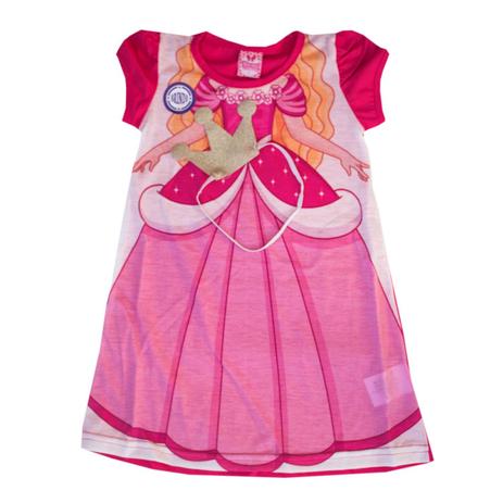 Camisola Infantil Menina Premium Princesa Com Tiara Rosa - Tile e Sul Menor preço em Camisola Infantil Menina Premium Princesa Com Tiara Rosa - Tile e Sul