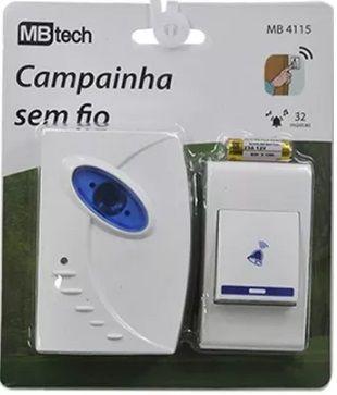 Campainha eletrônica s/ fio - Mbtech Menor preço em Campainha eletrônica s/ fio - Mbtech