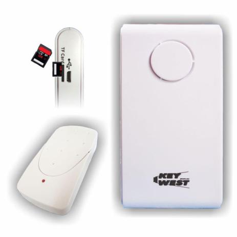 Campainha MP3 Sem Fio - Gravado Por Você - DNI 6380 - Key west Menor preço em Campainha MP3 Sem Fio - Gravado Por Você - DNI 6380 - Key west