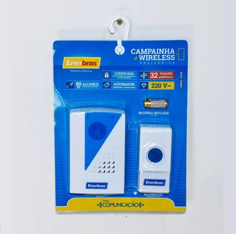 Campainha Sem Fio 220v 80 Metros Wireless - Enerbras é boa?