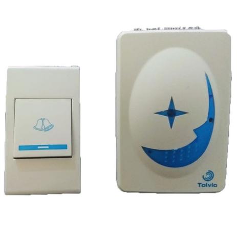 Campainha Sem Fio 32 Toques Led Wireless Doorbell Branca - Tolvia Menor preço em Campainha Sem Fio 32 Toques Led Wireless Doorbell Branca - Tolvia