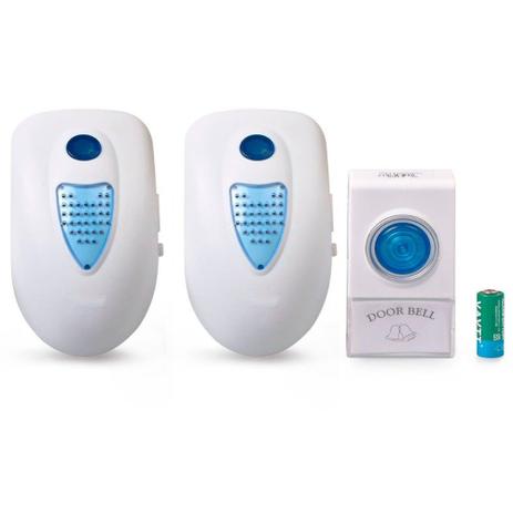 Campainha Sem Fio Com 2 Receptores E 38 Toques Jiaxi V003A2 110V - Jiaxi oksn Menor preço em Campainha Sem Fio Com 2 Receptores E 38 Toques Jiaxi V003A2 110V - Jiaxi oksn