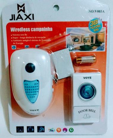 Campainha Sem Fio Jiaxi V003A Menor preço em Campainha Sem Fio Jiaxi V003A