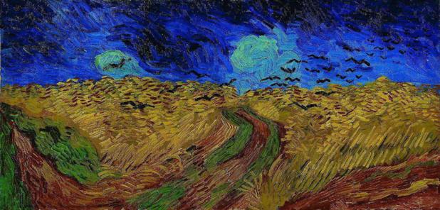 Campo De Trigo Com Corvos Vincent Van Gogh Tela 60x125 Para Quadro Santhatela Quadro Decorativo Magazine Luiza