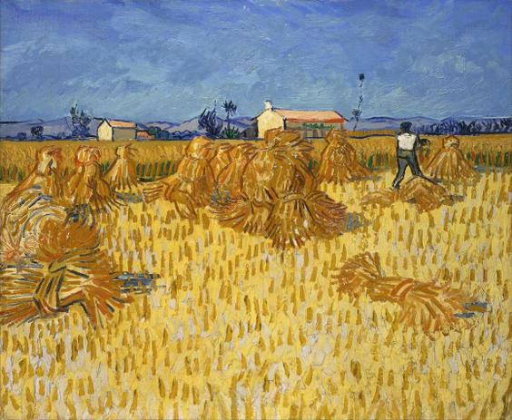 Campo de Trigo em Arles (1887) - Vincent van Gogh - Tela 50x61 Para Quadro - Santhatela Menor preço em Campo de Trigo em Arles (1887) - Vincent van Gogh - Tela 50x61 Para Quadro - Santhatela