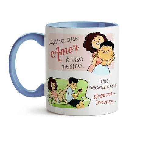 Caneca azul - ”amor é isso!” - Canecas Personalizadas Menor preço em Caneca azul - ”amor é isso!” - Canecas Personalizadas