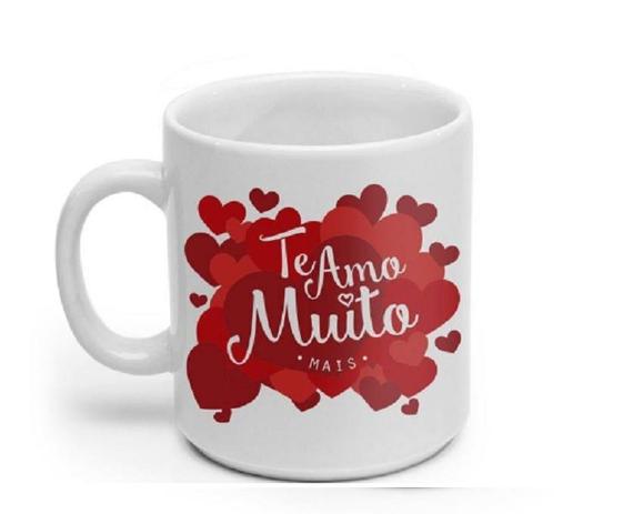 Caneca Branca Te Amo Muito Mais - Kathavento Menor preço em Caneca Branca Te Amo Muito Mais - Kathavento