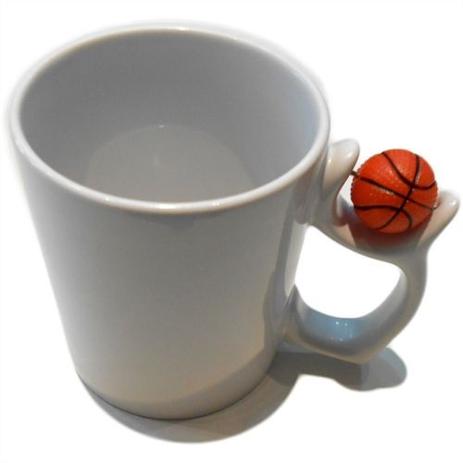 Caneca Cerâmica Branca Alça com Bola Basquete 325ml Resinada P/ Sublimação (B106) - 01 Unidade - Mecolour shopvirtua3000 Menor preço em Caneca Cerâmica Branca Alça com Bola Basquete 325ml Resinada P/ Sublimação (B106) - 01 Unidade - Mecolour shopvirtua3000