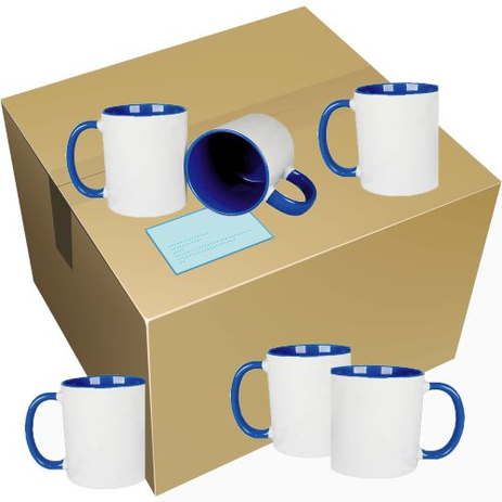 Caneca Cerâmica Branca c/ Interior e Alça Azul Escuro 325ml Live (591) - 36 Unidades (Caixa Fechada) - Live shopvirtua3000 Menor preço em Caneca Cerâmica Branca c/ Interior e Alça Azul Escuro 325ml Live (591) - 36 Unidades (Caixa Fechada) - Live shopvirtua3000