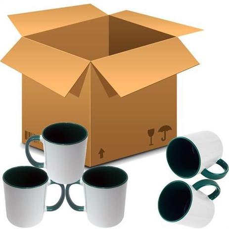 Caneca Cerâmica Branca com interior e Alça em Verde Escuro 325ml Resinada P/ Sublimação (B008) - 36 Unidades (Caixa Fe - Mecolour shopvirtua3000 Menor preço em Caneca Cerâmica Branca com interior e Alça em Verde Escuro 325ml Resinada P/ Sublimação (B008) - 36 Unidades (Caixa Fe - Mecolour shopvirtua3000