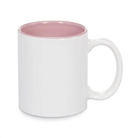 Caneca Cerâmica Branca Somente com interior em Rosa 325ml Resinada P/ Sublimação - 01 Unidade - Live shopvirtua3000 Menor preço em Caneca Cerâmica Branca Somente com interior em Rosa 325ml Resinada P/ Sublimação - 01 Unidade - Live shopvirtua3000