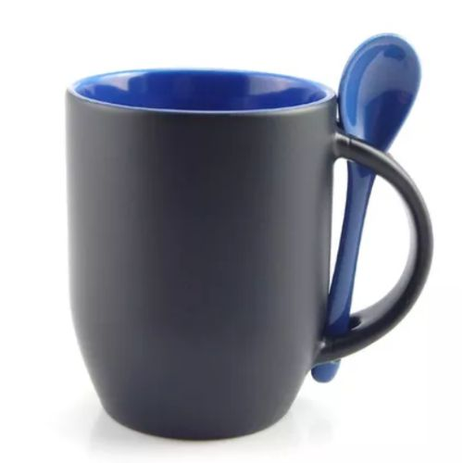 Caneca Cerâmica Mágica Preta Fosca 325ml Resinada para Sublimação Com Interior e Colher em Azul (B174) - 01 Unidade - Mecolour shopvirtua3000 Menor preço em Caneca Cerâmica Mágica Preta Fosca 325ml Resinada para Sublimação Com Interior e Colher em Azul (B174) - 01 Unidade - Mecolour shopvirtua3000