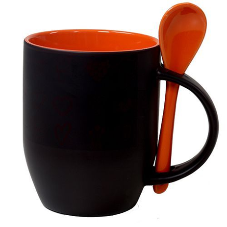 Caneca Cerâmica Mágica Preta Fosca 325ml Resinada para Sublimação Com Interior e Colher em Laranja (B170) - 01 Unidade - Mecolour shopvirtua3000 Menor preço em Caneca Cerâmica Mágica Preta Fosca 325ml Resinada para Sublimação Com Interior e Colher em Laranja (B170) - 01 Unidade - Mecolour shopvirtua3000