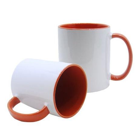 Caneca Ceramica p/ Sublimação Branca Laranja 6 Unid - Ocus Menor preço em Caneca Ceramica p/ Sublimação Branca Laranja 6 Unid - Ocus