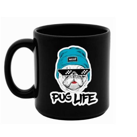 Caneca Ceramica Pug Life Cachorro Preta 270ml - Patudos é boa?