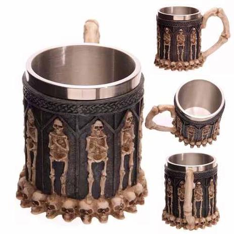Caneca Chopp Caveira Cerveja Esqueleto Cranio Medieval - Pdv Menor preço em Caneca Chopp Caveira Cerveja Esqueleto Cranio Medieval - Pdv